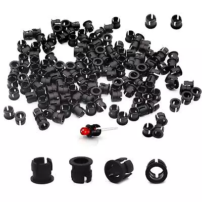 150PCS Plastic 5mm LED Holder LED Light Mounting Holders On Panel(Black) • $6.37