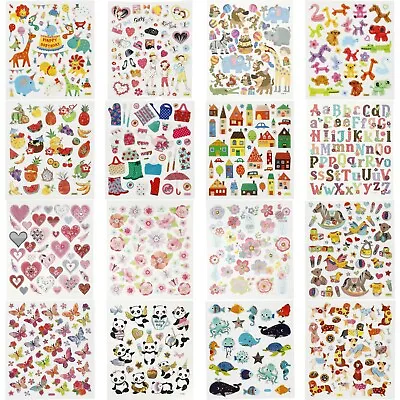 Spring Sticker Sheets- Metallic Glitter- Floral Kids Animals - Theme Stickers • £2.45