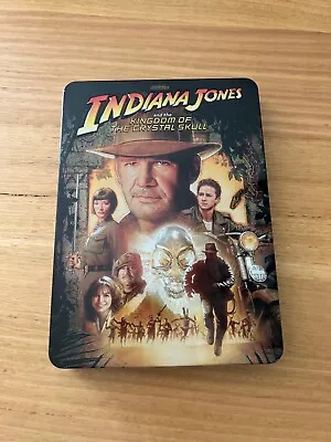 $100 • Buy Indiana Jones (DVD, Blu-ray, 4K, 2008) Empty Collectors Tin Case By Ezydvd