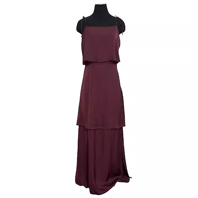 Chancery Merlot Maxi Sleeveless Maxi Dress Size 14 L Large Party Formal • $25