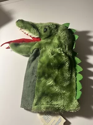 Vintage Dakin Hand Puppet Green Dinosaur Original Tag Still On • $27.61