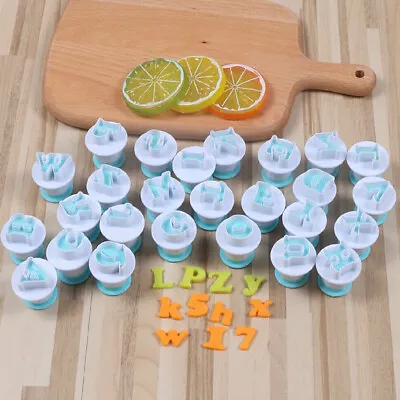 $8.99 • Buy 26 Alphabet Letter Number Cake Biscuit Baking Mould Fondant Cookie Cutters Stamp