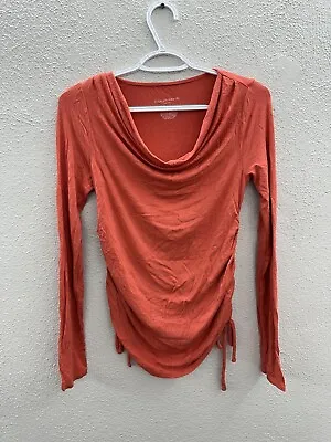 Womens Liz Lange Maternity For Target Shirt Size XS Orange Long Sleeve  • $12.97