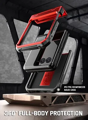 Poetic Spartan Case For Moto Razr + Plus 2023 Kickstand Hybrid Cover Red • $34.96