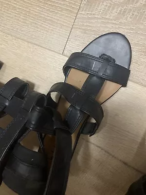 Gladiator Michael Antonio Leather Sandals Black 7.5 • $40