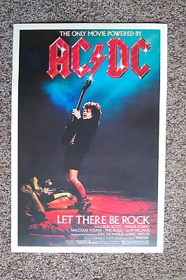 AC/DC Let There Be Rock 1982 Concert Movie Poster #1-- • $4.50