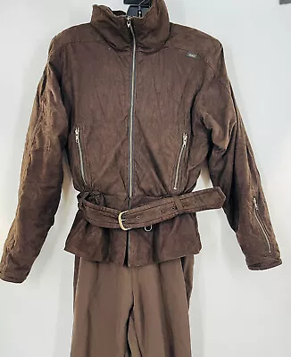 $59.99 • Buy Women's Vintage SKEA PARIS/VAIL Brown Belted Ski Suit Sz 12