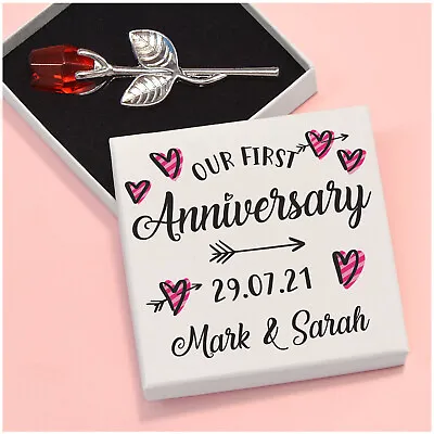 £8.95 • Buy PERSONALISED Romantic Our 1st First Wedding Anniversary Gifts For Wife Husband