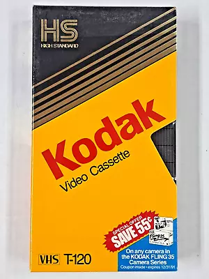 Sealed Blank KODAK Video Cassette VHS T-120 High Standard  • $3.99