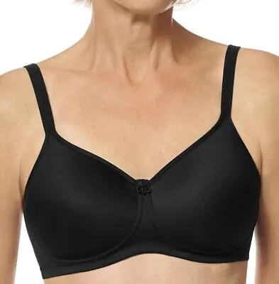 Amoena 'Mara' Non Wired Post Surgical Mastectomy Bra - BLACK • $37.88