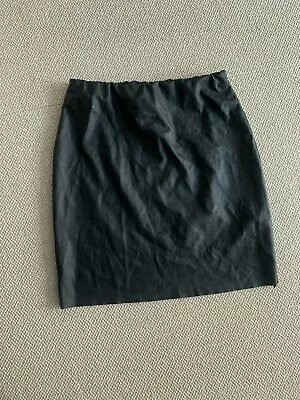 Missguided Black Faux Leather Mini Skirt Size 8 • £0.99