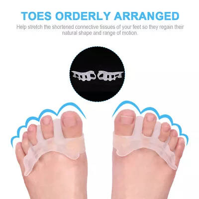 1 Pair Bunions Toe Separator Corrector Straightener Splint Cushion Pad  Pain Set • $8.54