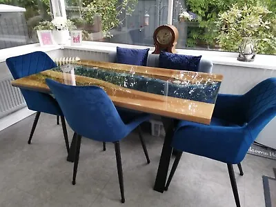 High Gloss Epoxy Resin Dining Table • £1750