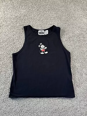 Dinsey Mickey Mouse Shirt Womens Large Black White Retro Mickey Tank Top Ladies • $17.99
