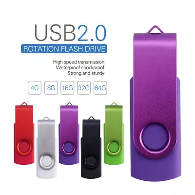 USB 3.0 /2.0 Flash Drive 128GB 64GB 32GB 16GB Rotary USB Memory Pendrive Stick • £13.91