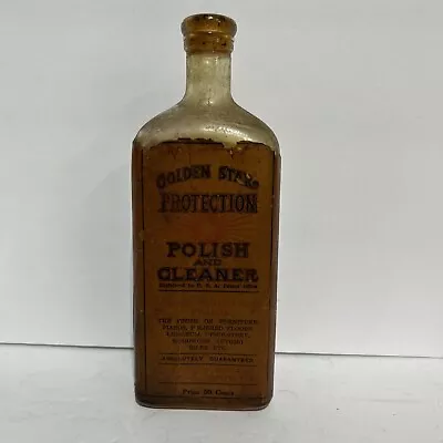 Vintage Bottle Golden Star Polish And Cleaner • $15