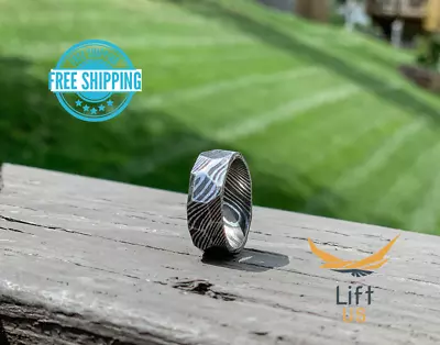 Handmade Damascus Steel Ring For Men Jewelry Engagement Wedding Band Fancy Ring • $29.99