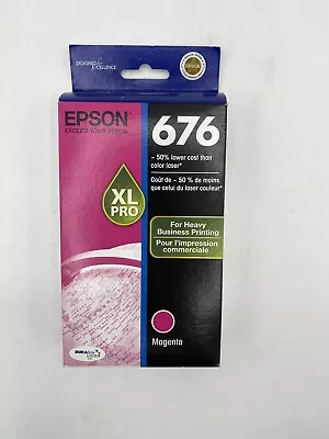 Genuine OEM Epson 676XL Magenta T676XL320 Ink Cartridge (expired) • $22.22