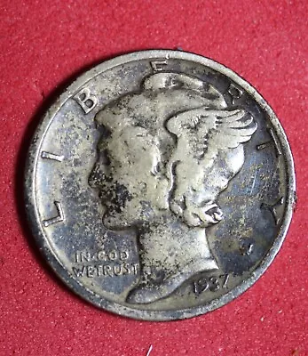 Estate Find 1937 D- Mercury Dime!  #k39441 • $3