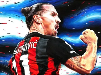 Zlatan Ibrahimovic Milan Ibra Wall Poster Canvas Art Print Hand-Signed By Artist • £157.53