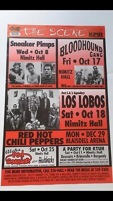 $25 • Buy 🔴the Scene 1997 Hawaii Upcoming Concerts Orig Poster•los Lobos•red Hot Chili 🌶