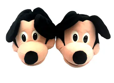 Disney Mickey Mouse Slippers Plush House Shoes Adult Medium • £14.45