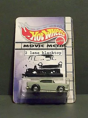 Custom HotWheels 55 CHEVY And Package Of   Movie Metal   2 LANE BLACKTOP • $36