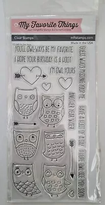 MFT My Favorite Things I'm Owl Yours Clear Stamp Set Cute Characters • £7