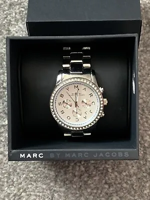 Marc Jacobs Chronograph Silver Dial Watch With Original Box • £24.99