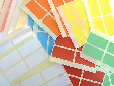 40x20mm Rectangle Removable Low Tack Colour Code Stickers Coloured Sticky Labels • £3.55