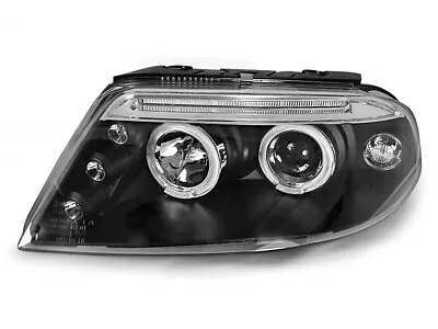 Headlights For VW PASSAT 3BG 00-05 Angel Eyes Black TUNING DE LPVW80EG XINO DE • $242.76