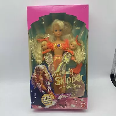 NEW Vintage 1993 Mattel Barbie Mermaid Skipper And The Sea Twins #1050 NRFB • $59.99