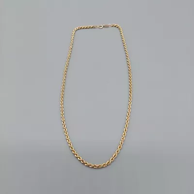 9ct 375 Gold Rope Twist Chain Choker Necklace 16  41cm 2.9g Hallmarked MST. • £175