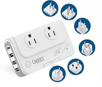 Ceptics Travel Adapter International Universal 200W Step Down Voltage Converter • $59.99