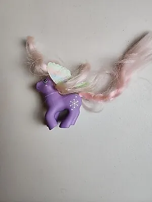 ~My Little Pony Windy Wing *FLURRY* Vintage G1 Purple Snowflake MLP Butterfly~ • $59.99