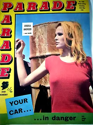 1965 Vintage Parade Men's Magazine URSULA ANDRESS COVER ~Gina Lollobrigida • $39.50