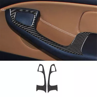 For BMW 3 Series E46 Carbon Fiber Interior Front Door Armrest Cover Trim 2Pcs • $22.66