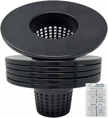 6 In. Wide Lip Bucket Basket (Pack Of 6) | 5 Gallon Bucket Lids For DWC Net Pot • $44.87