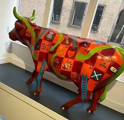 Large Fiberglass Cow Garden Ornament • £200