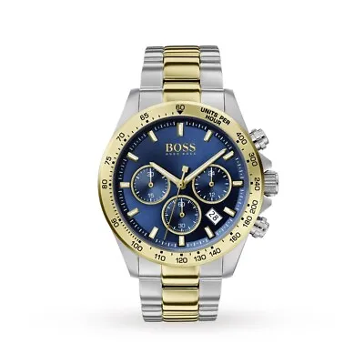 £77.69 • Buy Hugo Boss Hb1513767 Hero Sport Lux Blue Dial Two Tonbracelate Watch - New 