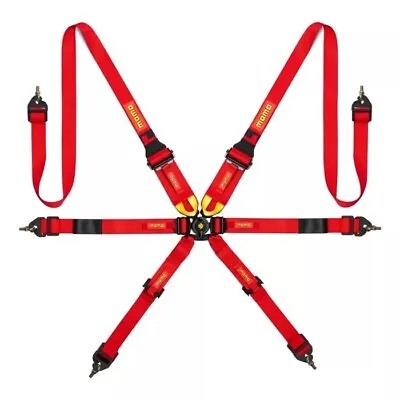 Momo Sr6 Camlock 6pt 6-point Competition Racing Seat Belt Safety Harness Red • $475