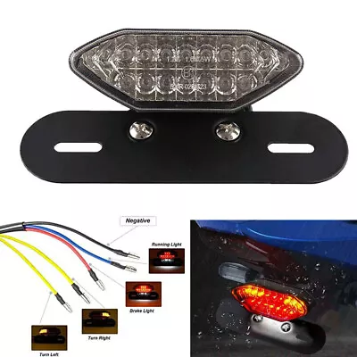 Motorcycle ATV LED Turn Signal Brake Tail Light License Plate Bracket Universal • $11.95