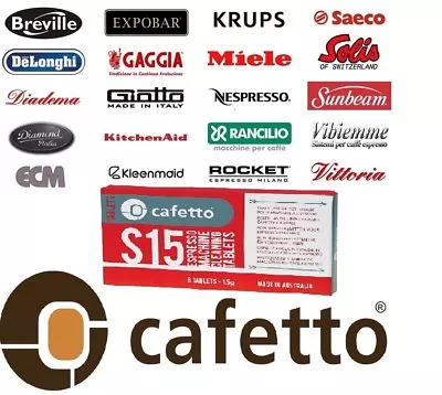 Cafetto S15 Espresso Coffee Machine Cleaning Tablets Cleaner Clean (8x1.5g) • $9.80