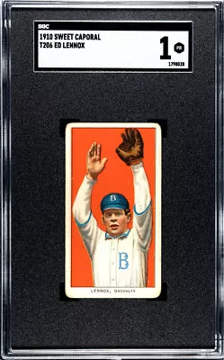 1910 T206 Ed Lennox Sweet Caporal 350 SGC 1 • $74.99