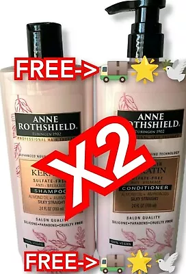 Anne Rothshield Shampoo And Conditioner Set Keratin Anti-breakage 100%Vegan(🚚 • $59.98