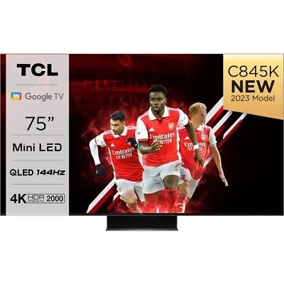 TCL 75C845K C845 Series Mini LED All-Round Television - Black • £1509