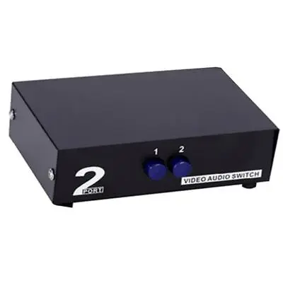 £21.89 • Buy 2 Way 3-RCA Audio Video AV Switch Switcher Input Selector Box