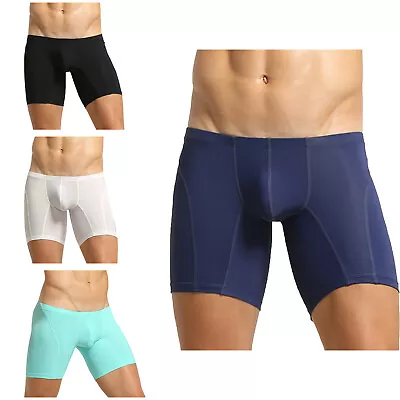 Mens Athletic Bulge Pouch Boxer Shorts Underwear Low Rise Trunks Gym Underpants • $12.99