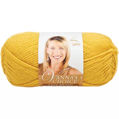 Lion Brand Vanna's Choice Yarn-Mustard 860-158 • £11.98