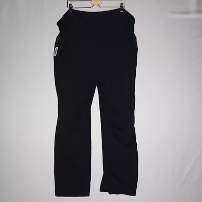 Old Navy Maternity Pants XL Women Black Stretch Jersey Knit Foldover Lightweight • $29.93